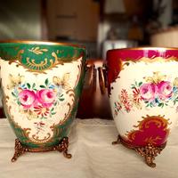 coppia di vasi vecchia Parigi XVIII secolo