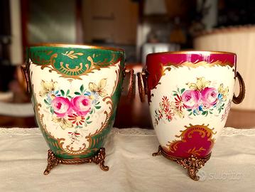 coppia di vasi vecchia Parigi XVIII secolo