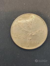 moneta 20 lire anno 1972