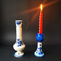 Ceramica delft blue - portafiori e portacandela