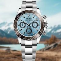 Seiko mod Daytona light blue dial