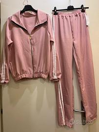 Tuta completa con bande laterali bianche nuova