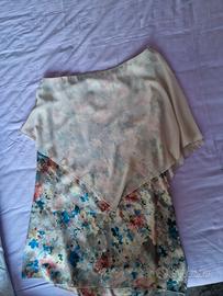 VESTITO MONOSPALLA CON VOULANT