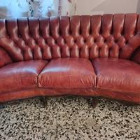 1divano e 2 poltrone in pelle