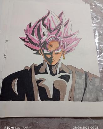 Disegno Black Goku fatto a mano