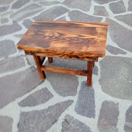 sgabelli no legno massiccio