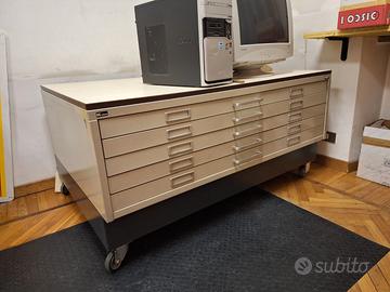 cassettiera metallica con ruote per ufficio