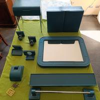 Set vintage bagno "Carrara & Matta" 12 pezzi
