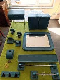 Set vintage bagno "Carrara & Matta" 12 pezzi