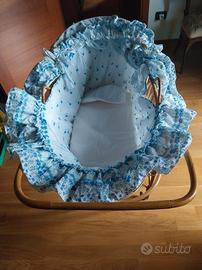 culla per neonato in vimini