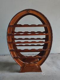 botte di legno porta bottiglie 