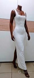 Abito Lungo Bianco Zara - Effetto Lucido ,S