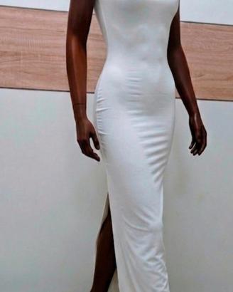 Abito Lungo Bianco Zara - Effetto Lucido ,S