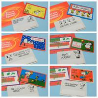 Biglietti natalizi carte schede 80s Snoopy Peanuts