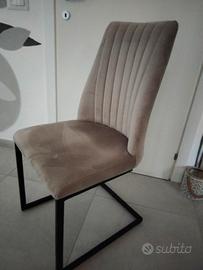 sedie in velluto Beliani