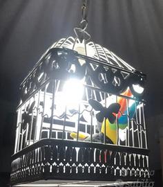 Lampadario Particolare Gabbietta Uccellini