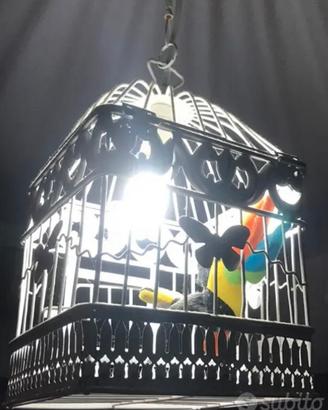 Lampadario Particolare Gabbietta Uccellini