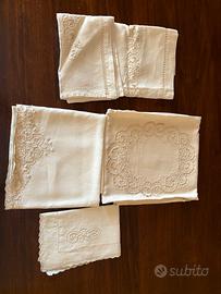 Set per carrozzina classico in lino