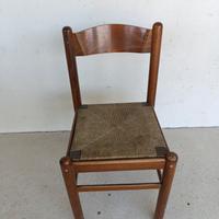 sedie in legno con seduta in paglia 