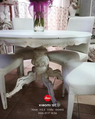 tavolo rotondo shabby 