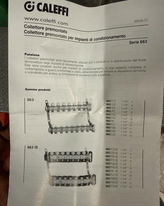 Accessori caleffi per serie 663..5 IS