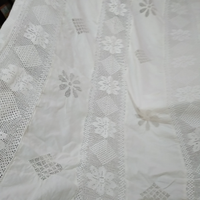 Coperta lino con sfilato siciliano e uncinetto