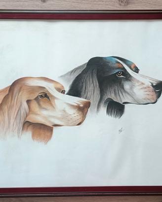 Cani da caccia _disegno a matita su cartoncino. 19