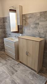 Lavabo mobile componibile bagno legno olmo natural