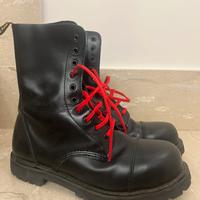 Anfibi uomo red black n’ 45 vera pelle