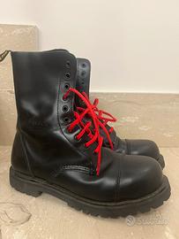 Anfibi uomo red black n’ 45 vera pelle