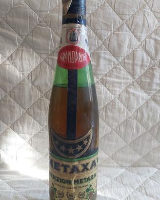 Bottiglia vintage Metaxa 5 stelle brandy greco