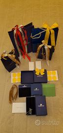 Set confezioni Swarovski buste, scatole, nastri et