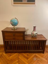 Panchetta artigianale vintage in legno massello