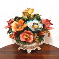 ceramica Bassano d’epoca centrotavola vaso fiori