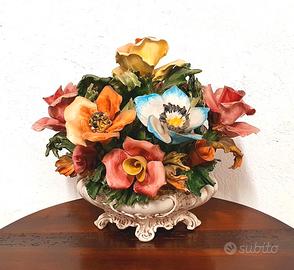 ceramica Bassano d’epoca centrotavola vaso fiori