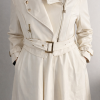 Giacca/Trench Bianco Elegante con Cintura – Nuova