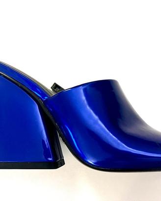 scarpe Zara sabot colore blu elettrico tg.38