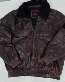 bomber stile aviator in pelle 