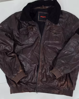 bomber stile aviator in pelle 