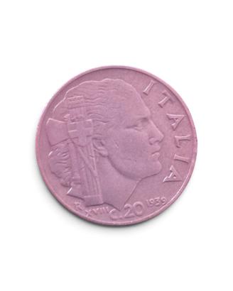 Moneta 20 centesimi Re vittorio emanuele III 1939