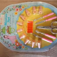 set manicure giocattolo forbici di plastica nuovo 