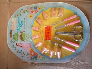 set manicure giocattolo forbici di plastica nuovo 