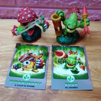 Lotto 2 skylanders Zook shroom boom con carte foil
