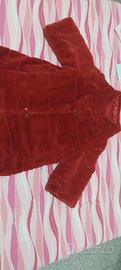 cappotto rosso 3/4 double face pelliccia /piumino