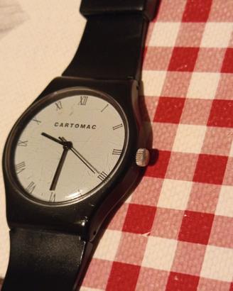 Orologio Nero Cartomac con numeri romani