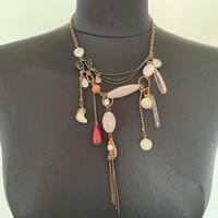 Collana artigianale con Agata rosa idearegalo