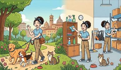 Magazzino, pulizie, dog sitter e cat sitter