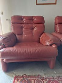 Poltrone vintage in pelle