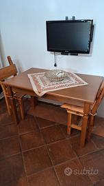Tavolo 78x128 allungabile 170cm con gambe in legno