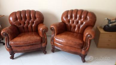 Set mobili salotto classico vintage Chesterfield